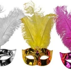Overig Venetiaans Masker + Veren Bont