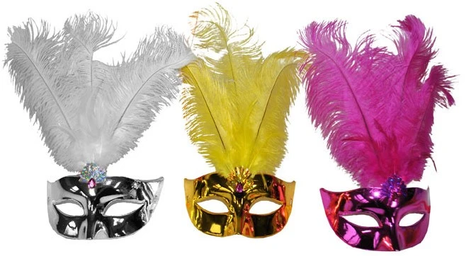 Overig Venetiaans Masker + Veren Bont